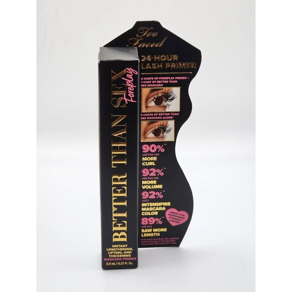Too Faced Better Than Sex Foreplay Lash PRIMER 0.27oz 24 Hour Black - Picture 1 of 3